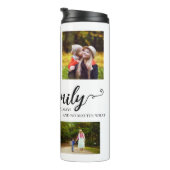 Familie Altijd voor altijd 5 foto collage citaat Thermosbeker (Geroteerd rechts)