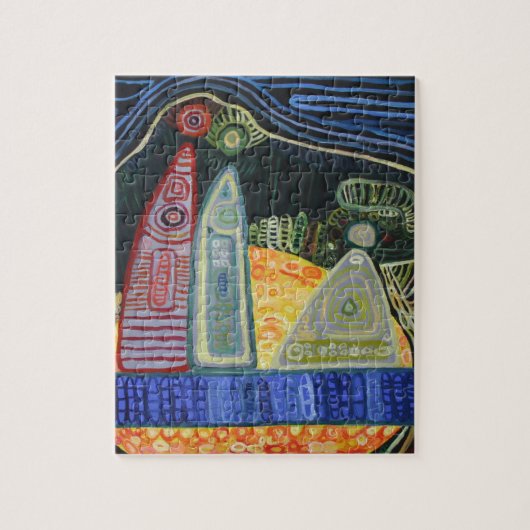 Familie Art schilderij Puzzel Legpuzzel (Verticaal)