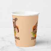 Familie artistieke Thanksgiving Turkije Brown & Or Papieren Bekers (Links)