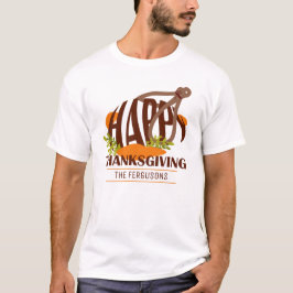 Familie artistieke Thanksgiving Turkije Brown & Or T-shirt