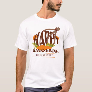 Familie artistieke Thanksgiving Turkije Brown & Or T-shirt