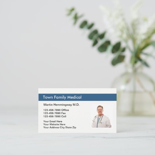 Familie arts foto vervangen afsprakenkaartje (Staand voorkant)