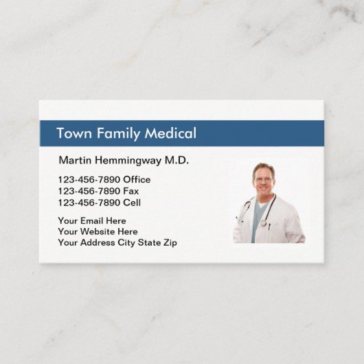 Familie arts foto vervangen afsprakenkaartje (Voorkant)