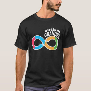 Familie Autisme Bewustzijn Opa Regenboog Oneindigh T-shirt