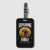 Familie-avontuur verkennen bagagelabel (Voorkant (verticaal))