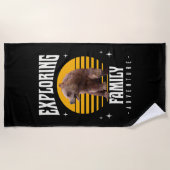 Familie-avontuur verkennen strandlaken (Voorkant)