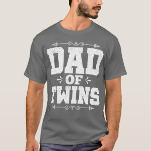 Familie Baby vader vaders Dag Twin Ouders T-shirt
