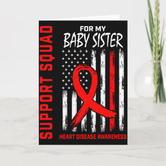 Familie Baby Zus Hartziekte Bewustzijn Vlag Ba Kaart