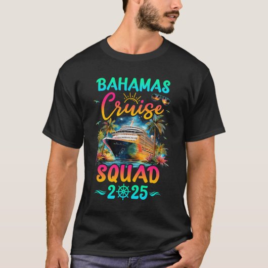 Familie Bahamas Cruise Squad 2025 Zomervakantie M T-shirt (Voorkant)