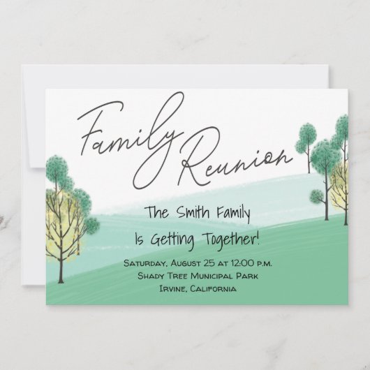 Familie Barbecue Picnic Family Reunion Kaart (Voorkant)