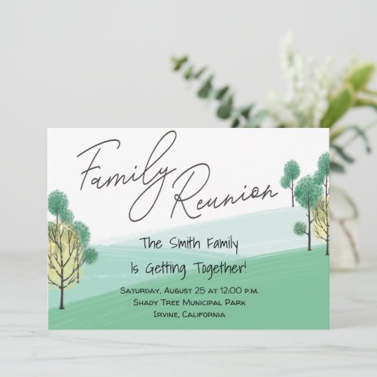 Familie Barbecue Picnic Family Reunion Kaart (Staand voorkant)