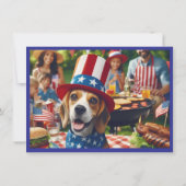 Familie BBQ 4 juli Kaart (Achterkant)