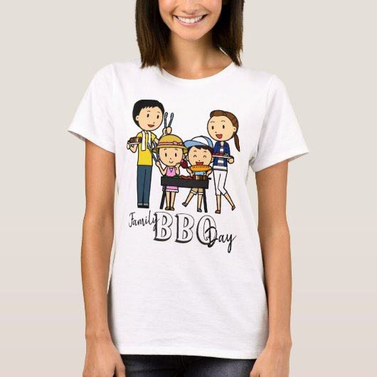 Familie BBQ Day Women's Basic T-Shirt (Voorkant)