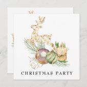 *~* Familie bedrijfs AP20 Reindeer Kerstfeest Kaart (Voorkant / Achterkant)