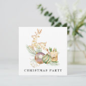 *~* Familie bedrijfs AP20 Reindeer Kerstfeest Kaart (Staand voorkant)