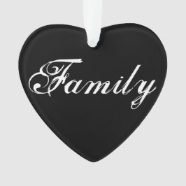 "Familie betekent" Hart Ornament