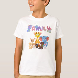 Familie bij dieren. t-shirt
