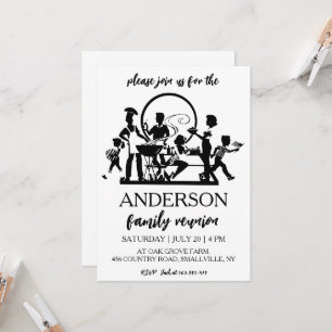 Familie bij elkaar familiereünie uitnodigingen