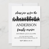 Familie bij elkaar familiereünie uitnodigingen (Voorkant)