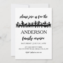 Familie bij elkaar familiereünie uitnodigingen