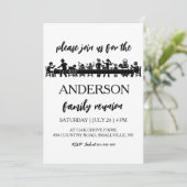 Familie bij elkaar familiereünie uitnodigingen (Staand voorkant)