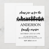 Familie bij elkaar familiereünie uitnodigingen (Voorkant / Achterkant)