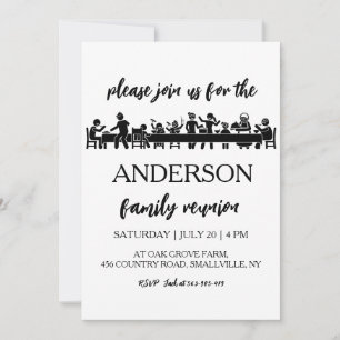 Familie bij elkaar familiereünie uitnodigingen