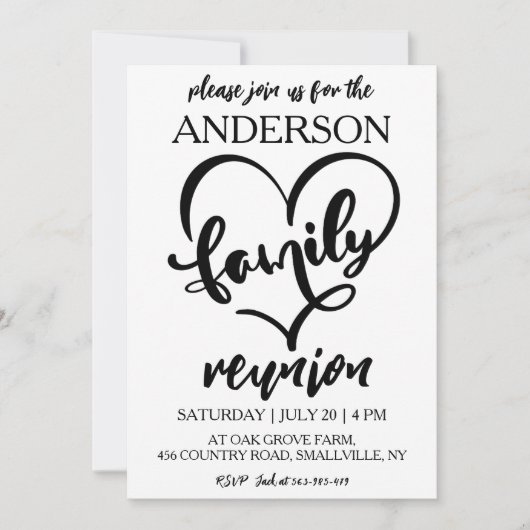 Familie bij elkaar familiereünie uitnodigingen (Voorkant)