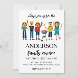 Familie bij elkaar familiereünie uitnodigingen
