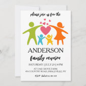 Familie bij elkaar familiereünie uitnodigingen (Voorkant)