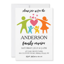 Familie bij elkaar familiereünie uitnodigingen