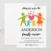 Familie bij elkaar familiereünie uitnodigingen (Voorkant / Achterkant)