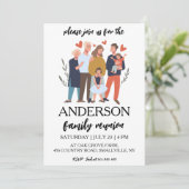 Familie bij elkaar familiereünie uitnodigingen (Staand voorkant)