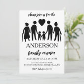 Familie bij elkaar familiereünie uitnodigingen (Staand voorkant)