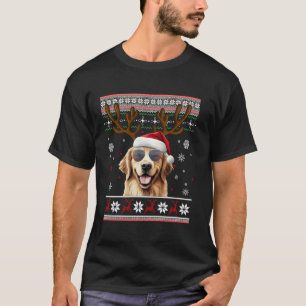 Familie bij elkaar lelijke trui Kerstmis Goud Retr T-shirt