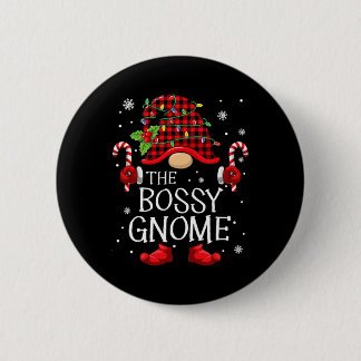 Familie bijpassende groep De Bossy Gnome Kerstmis Ronde Button 5,7 Cm