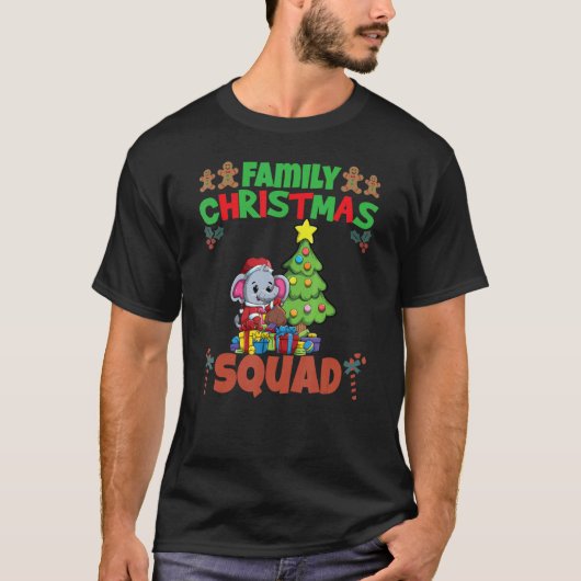 Familie Bijpassende Kerstmis Squad X-MAS Feestdage T-shirt (Voorkant)
