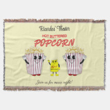 Familie bioscoop met Hot Buttered Popcorn