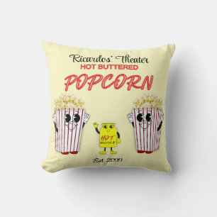 Familie bioscoop met Hot Buttered Popcorn Kussen
