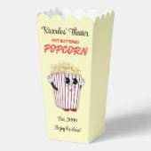 Familie bioscoop met popcorn Cartoon kunst Bedankdoosjes (Voorkant)