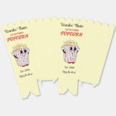 Familie bioscoop met popcorn Cartoon kunst Bedankdoosjes (Ongevouwen)