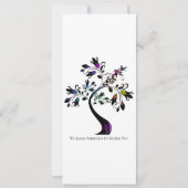 Familie Blauwe Moderne Floral Boom Save The Date (Achterkant)