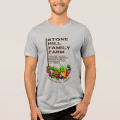 Familie Boerderij Boeren Markt Adverteren Tri-Blend Shirt (Voorkant)