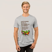 Familie Boerderij Boeren Markt Adverteren Tri-Blend Shirt (Voorkant volledig)