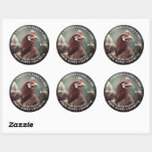 Familie Boerderij Custom Funny Chicken Fotosjabloo Ronde Sticker (Vel)