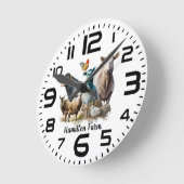 Familie Boerderij Dieren Wandklok (Hoek)