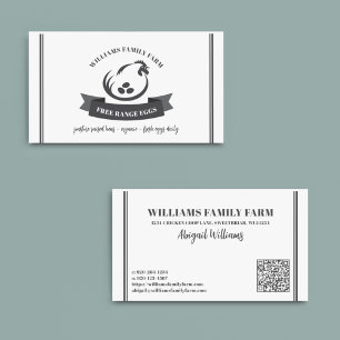 Familie Boerderij eieren QR Code Visitekaartje