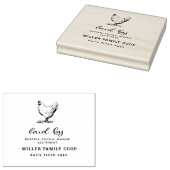 Familie Boerderij  gepersonaliseerde eierkartonnen Rubberstempel (Gestempeld)