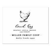 Familie Boerderij  gepersonaliseerde eierkartonnen Rubberstempel (Afrduk)