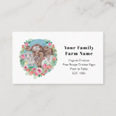 Familie Boerderij Homestead Chicken Koe Market Gar Visitekaartje (Voorkant)